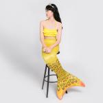 S M L Adult Mermaid Tail Swimsuit With Monofin , Mermaid Bikini Bathing Suit