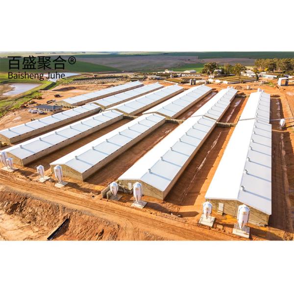 Welding Prefab H Beams Steel Structure Building For Goat Sheep Sheds Cow/Cattle