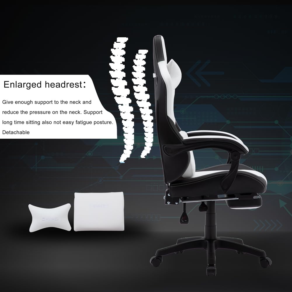 ALINUNU Gaming Chair High Back Ergonomic and 300 Pounds Maximum Weight Recommendation