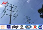 11.8m Height Spray Paint Galvanised Steel Poles For Transmission Equipment