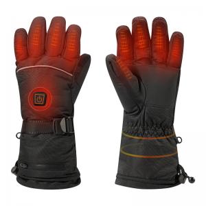 China Ski Full Leather Rechargeable Heated Gloves Windproof Waterproof Women Ski wholesale