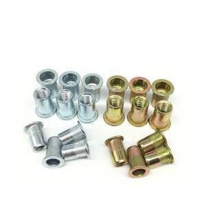 China Steel/SUS304 Carbon Steel White/Yellow Zinc Plated Galvanized Flat Head Blind Rivet Nuts on sale