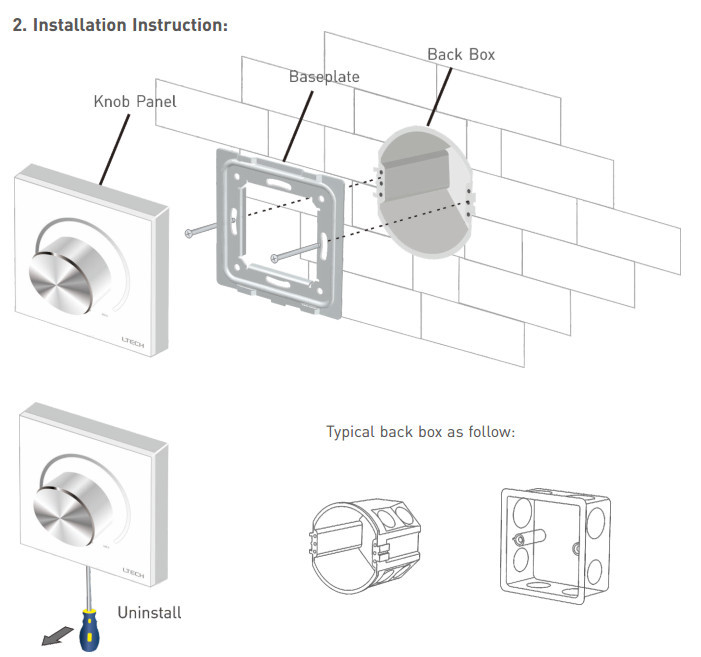 Commercial Led Dimmer Switch AC 200-240V 50-60Hz Interference - Free