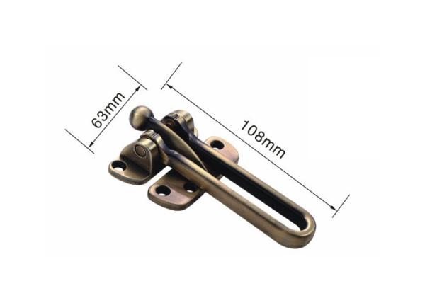 Zinc Alloy Internal Door Latch Furniture Hardware 124x63x22mm Great Extensibilit