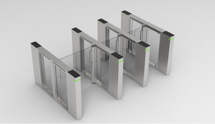 RFID / QR Code Face Recognition Turnstile High Speed Gate Turnstile Anti Tailgating