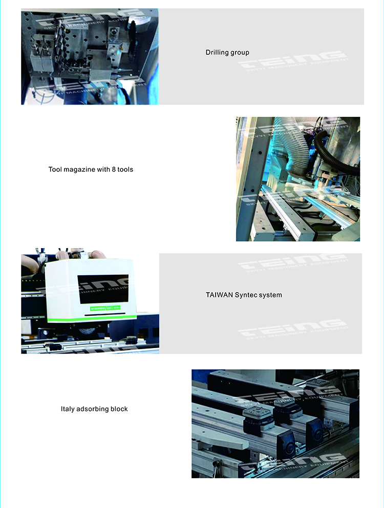 PTP Woodworking Center CNC Router Drilling Machine with 2860mm Y Axis Travel SXA1328