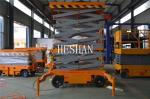 10M Single Person Mobile Scissor Lift Electric Hydraulic 500kg Load Capacity