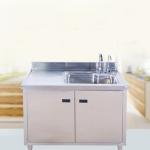 ISO9001 Anti Acid Steel Kitchen Furniture With Sink Adjustable Shelf Restaurant