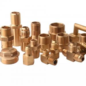 China Forged Custom Size CNC Machining Lead Free Brass Connection Joint Pipe Fittings Elbow Tee Adapter Nipple Connector on sale