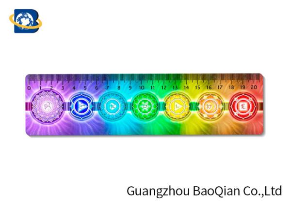 OEM PVC Plastic Rulers Printed , 3DCustom Lenticular Printing Measuring Straight