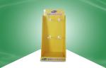 Yellow Cardboard Countertop Displays Hanging Adhensive Cardboard Display Boxes