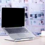 650g 220mm Length Alloy Aluminium Macbook Stand / Ergonomic Adjustable Stand