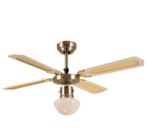 China 42 Inch 3 Speed Ceiling Fan Light 4 MDF Blades Ivy Leaf Reversible With Pull Chain wholesale