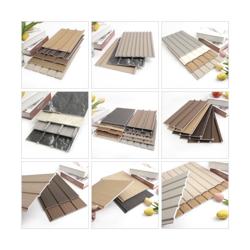 Indoor WPC Wall Panel Wood Plastic Composite Fluted Decorative Wall Cladding