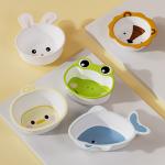 Custom Logo Miamine Kids Dinnerware Set with Compartmentalized Plate Bowl and