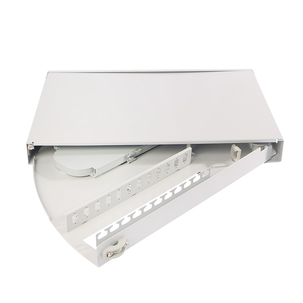12 Port Rotary 1U Fiber Optic Distribution Frame For 19" Rack Mount