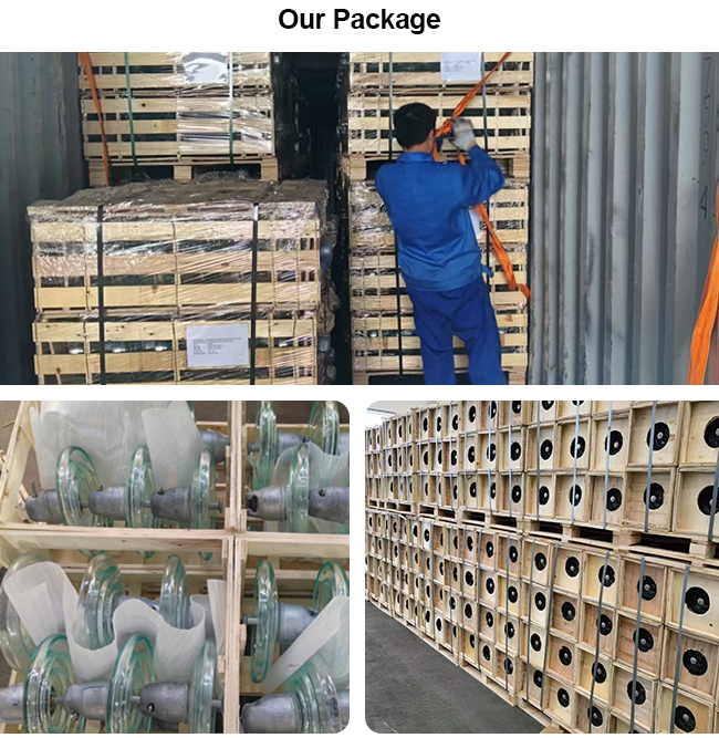 U100BLP Custom Powerline Insulators Professional Electrical Glass Insulator For Coastal Transmission Lines