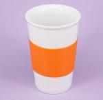 Candy Colour Silicone Rubber Coffee Cup Lid And Sleeve With High Quality Heat