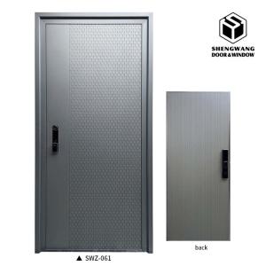 China Manual Grey Aluminum Swing Door Electronic Locking System Commercial Swing Doors wholesale