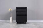 3 Drawer White Metal Under Desk Mobile Pedestal