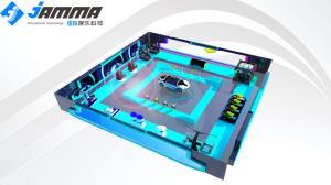 China Multi Players Virtual Reality Center Custom Indoor 100 Sqm Electic System wholesale