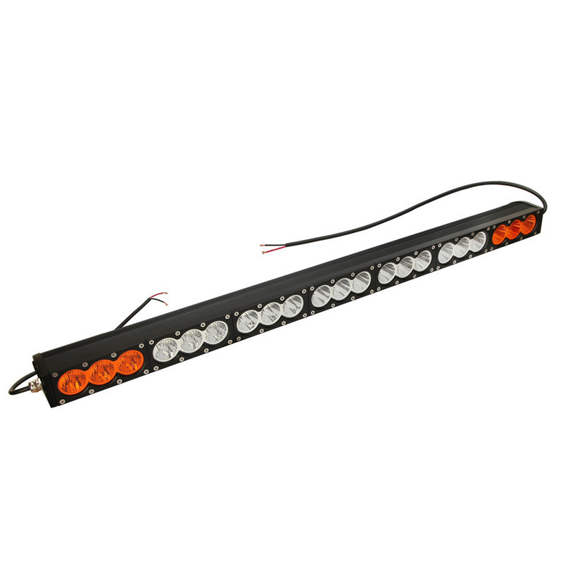 Double color amber and white 210W Cree single row Led light bar 4X4 DHCB-L210SDC