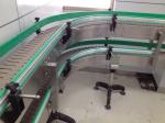 Blue white green pvc turn curve 90 degree conveyor belt 180 degree conveyor belt