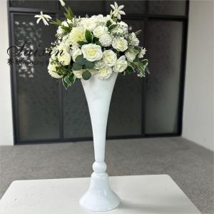 China Wedding White Flower Vase Decoration Glass Crystal Table Centerpiece Tall Stand 80cm 100cm on sale