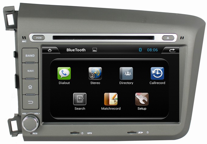 Ouchuangbo Car Radio 3G Wifi USB DVD Player for Honda Civic 2012 Android 4.2 GPS Navi Stereo OCB-8036C