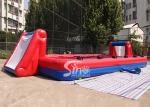 12m long 6vs6 Interactive Giant Inflatable Soccer Sports Field with aluminium