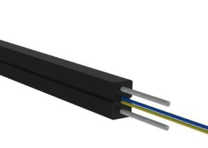 China Black Outdoor 2 Core FTTH Optical Drop Cable Of Fiber Optic Access Network wholesale
