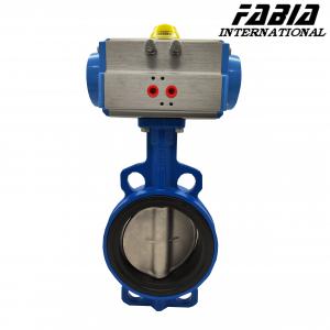 China Clamp Pneumatic Butterfly Valve Carbon Steel Body Soft Seal Butterfly Valve on sale