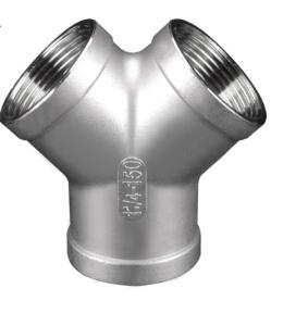 China Y Type Stainless Steel Cross Tee Fitting 3 way 1 Inch Mirror Finish wholesale