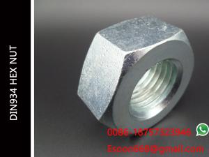 China M20*2.5 DIN 934 Zinc Finish Steel Class 8.8 Hex Nut (HEXAGON FULL NUT) ISO4032 wholesale