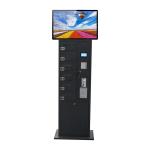 Non Shaking Steel Cell Phone Storage Cabinet Stable Performance With Ads Screen