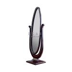 Wood Dressing Oval Shaped Standing Mirror
