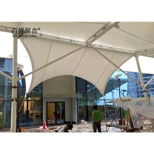 China Sun Shade Tensile Membrane Architecture 400/350N/5CM Tear Strength wholesale