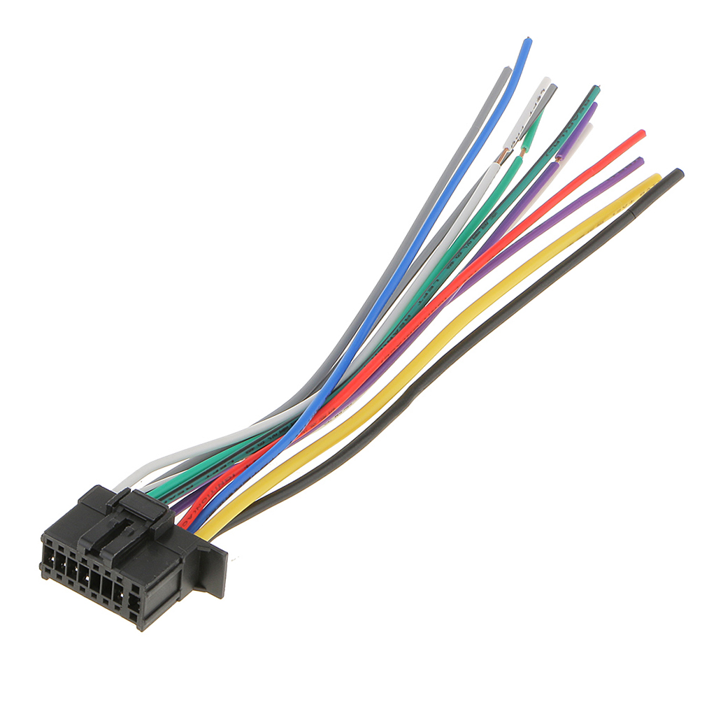 Replacement 16Pin Radio Wire Harness Audio Connector Line for Cars Speaker