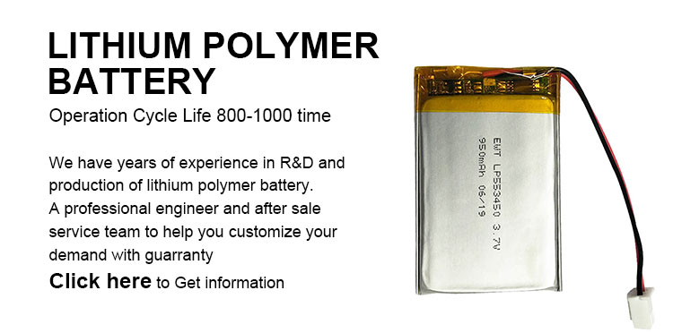 3.7v Lithium Polymer Battery 950mah 1000mAh LiPo Battery Cell 583450 603450