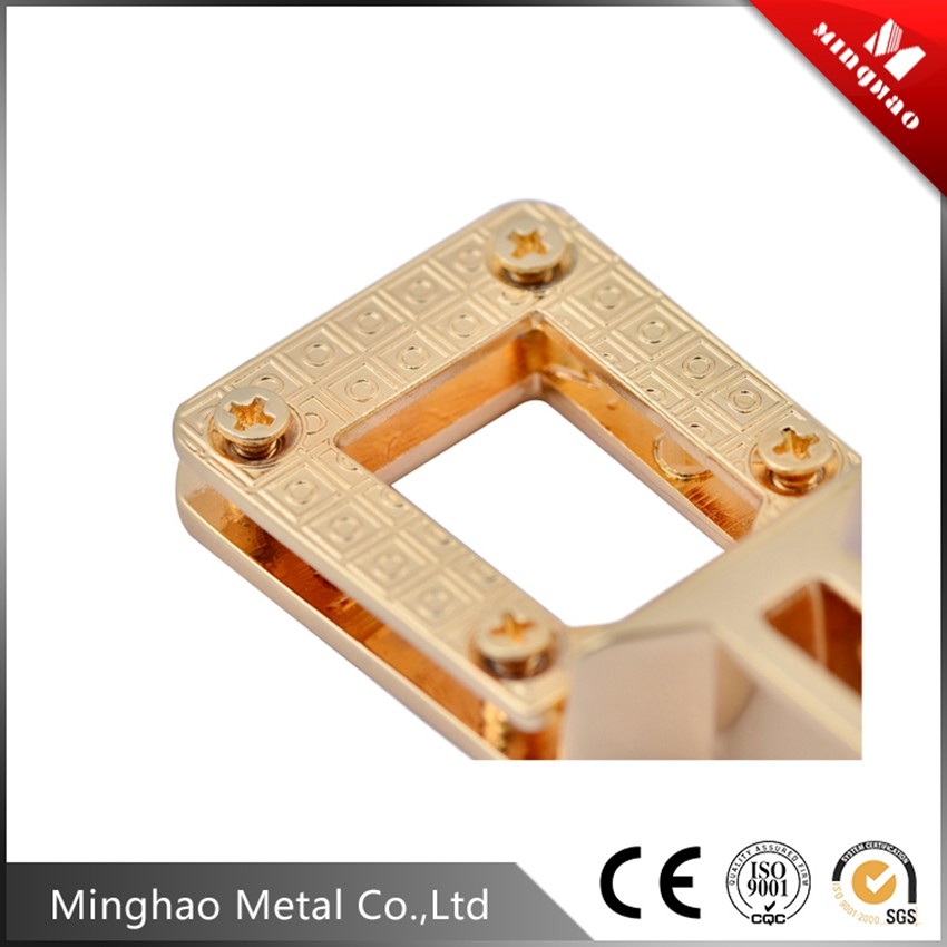 Fancy black 26.3*52.25mm square zinc alloy metal accessories