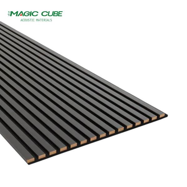 Polyester Thickness 9mm/12mm Wood Slatted Wall Acoustic Panels for Interior