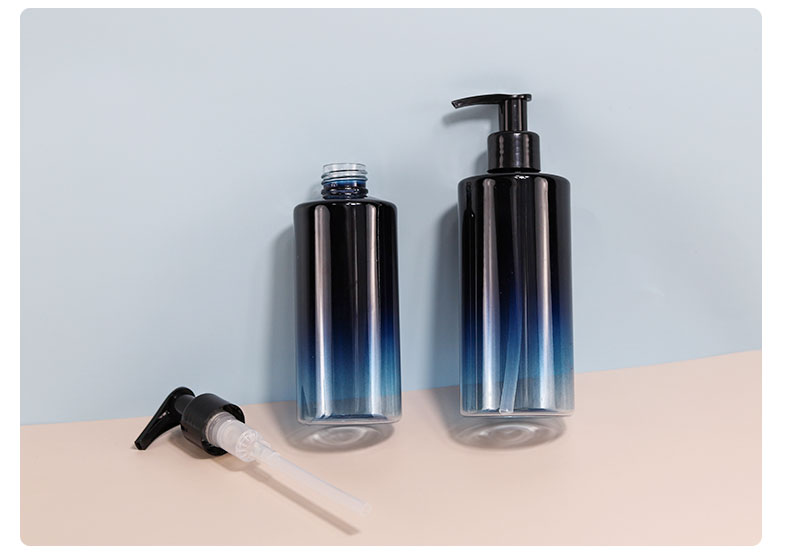 300ml 500ml Transparent Pump Bottle Cosmetic Shampoo Empty Bottle With Spray Pump Head