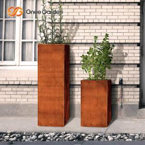 China CE Standard Vertical Tall Outdoor Metal Planter Multipurpose wholesale
