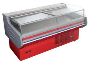 China 2.5M Seafood Chiller Freezer Meat Display Freezer Supermarket Meat Display Fridge For Sale on sale