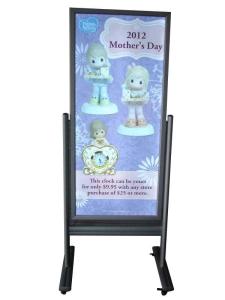 China Indoor Floor Stand ODM Aluminum LED Slim Light Box With Wheels wholesale