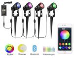 4000mah 3.7V IP66 RGB LED Light Wifi Controlled Garden Lights