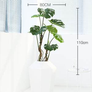 China Nordic Bonsai Evergreen Monstera Artificial Potted Plant Ornament wholesale