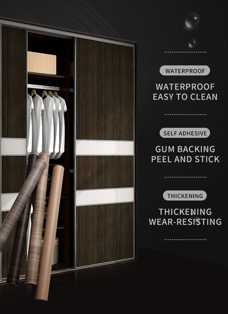 100M Roll Grey Wood Grain Wallpaper PVC Peel And Stick Wood Grain Wallpaper