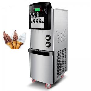 China Commercial Floor Standing 3 Flavor Soft Serve Ice Cream Machine with 36-42L/h Capacity on sale