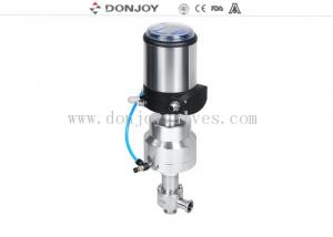 China Stainless Steel Pneumatic Actuator Valve For Aseptic Regulating With Controller / Positioner wholesale